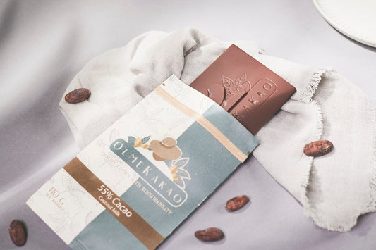 Olmekakao vegane Schokolade 55% Kakaoanteil Criollo mit Kokosmilch 80g