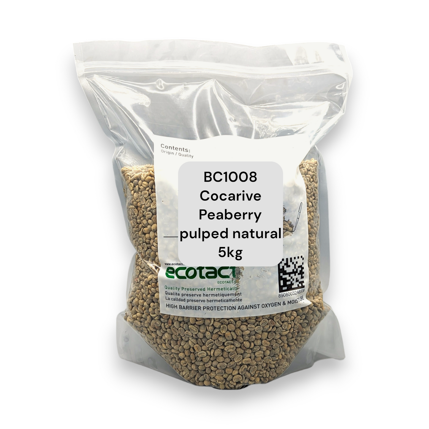 Rohkaffee - Brasilien - CQT - COCARIVE - Mantiqueira Peaberry (pulped natural)